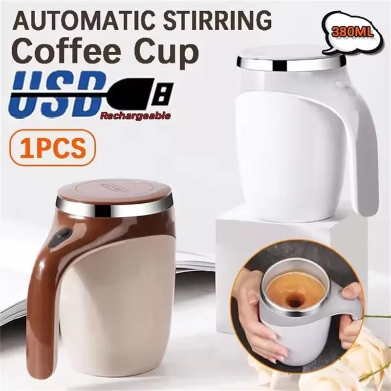 Automatic Mixing Cup Portable Magnetic Coffee Mug The Wireless Stainless Steel Electric Stirring Cup Coffee Milk Fruits Cup