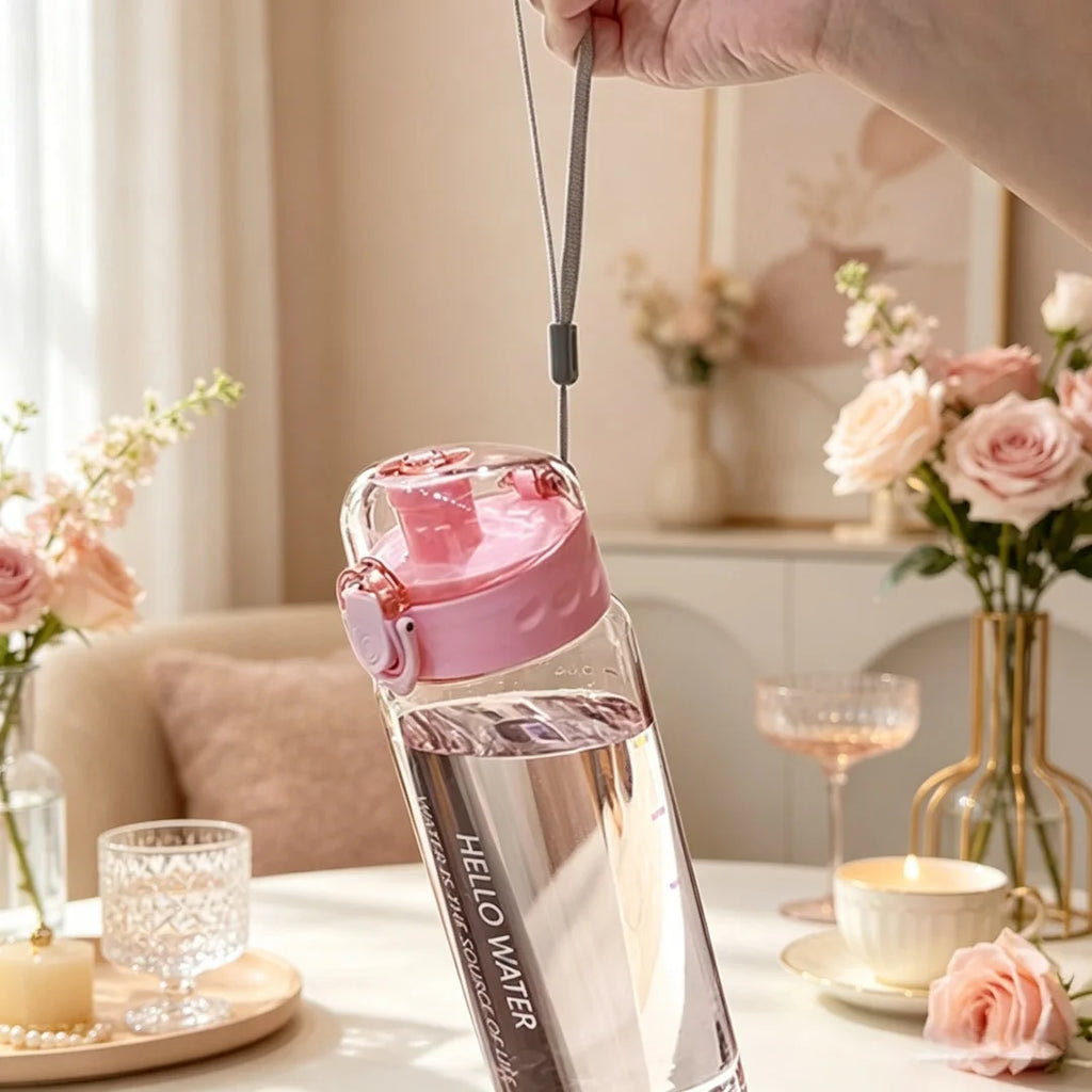 Sports Water Cups For Students Plastic Anti Fall Primary School Students Portable Summer Tea Making Cups With Portable Bottles